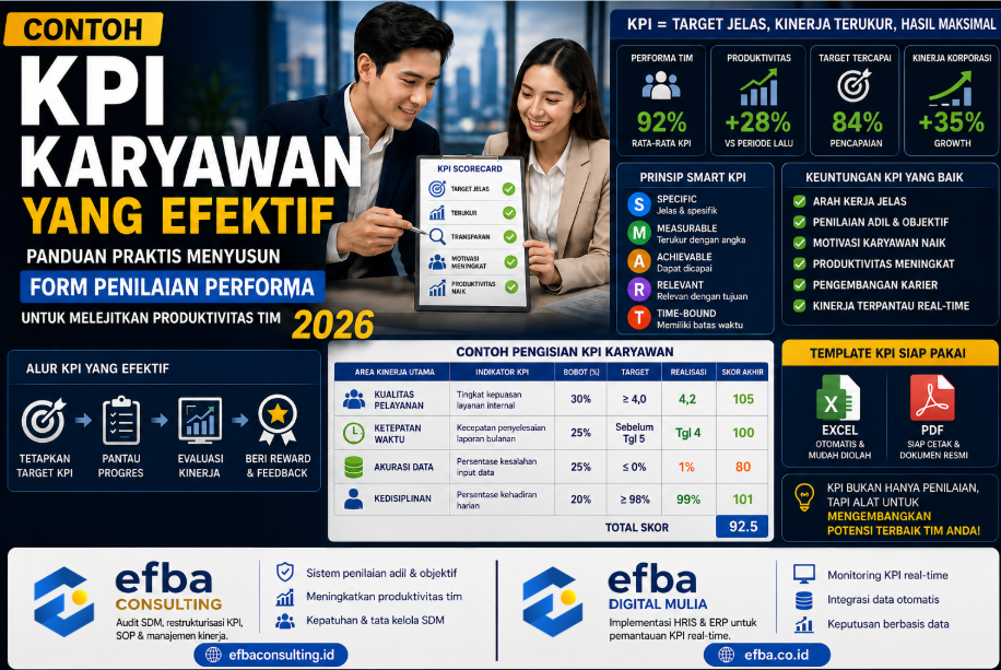 Contoh KPI Karyawan: Cara Menyusun Form Penilaian Performa untuk Melejitkan Produktivitas Perusahaan di 2026